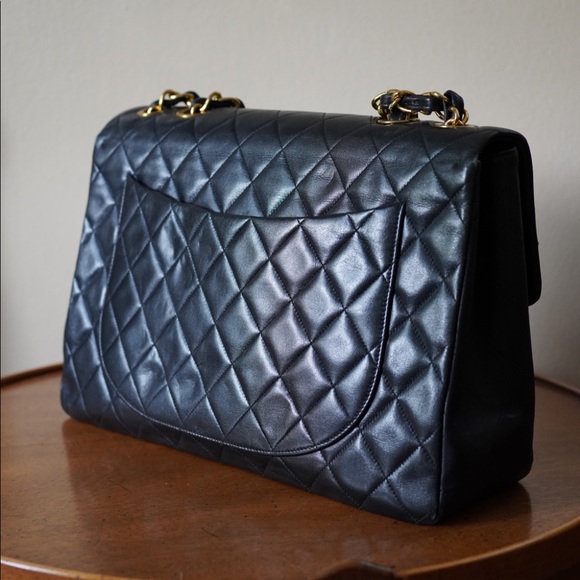 CHANEL Maxi Jumbo XL CC Classic Flap Vintage Authentic - Picture 5 of 16